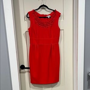 Dress Barn Vibrant Red Midi Dress